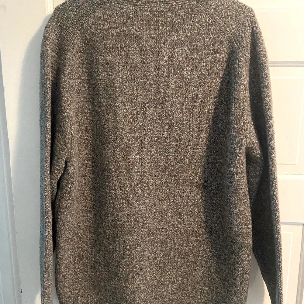 UNTUCK it emeric donegal lambswool button up shawl collar grandpa cardigan Large - Picture 2 of 6